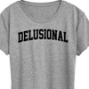 Women's - Instant Message - Delusional Collegiate Short Sleeve Graphic T-Shirt - 2 of 4