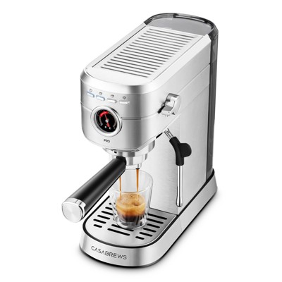 CASABREWS CM5418Pro, 5 Seconds Preheat, 20-Bar Espresso Machine and Coffee Maker, Silver