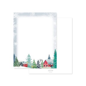 Paper Frenzy Winter Wonderland Holiday Letterhead Paper Pack of 75 - 1 of 1