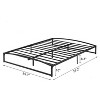 All Sizes Heavy Duty Metal Platform Bed Frame Low Profile No Box Spring Needed Noise Free Easy Assembly - 2 of 4