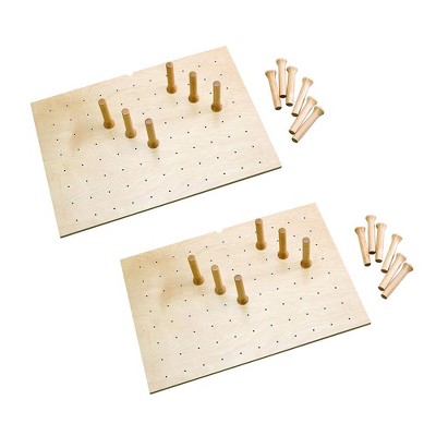  Rev-A-Shelf 4DPS-3921 Large 39 x 21 Inch Wood Peg Board System for Deep Drawers Organizer with 16 Pegs and Exact Fit Customization, l Maple (2 Pack) 