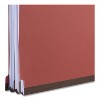 Universal Red Pressboard End Tab Classification Folders, 2" Expansion, 2 Dividers, 6 Fasteners, Legal Size, Red Exterior, 10/Box - 3 of 3