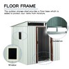 6FT x 5FT Outdoor Metal Storage Shed with Floor Frame Sun Protection Waterproof Storage Shed with Lockable Sliding Door for Patio Flat Roof + Windows - 4 of 4