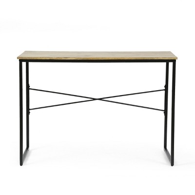 Esom Modern Industrial Handcrafted Mango Wood Desk Natural/Black - Christopher Knight Home