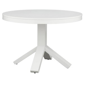 Jaz 45.25" Round Contemporary Dining Table White - Buylateral: Modern Farmhouse Style, 4-Seater, Veneer Top - 1 of 4