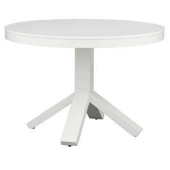 Jaz 45.25" Round Contemporary Dining Table White - Buylateral