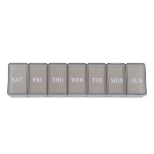 Unique Bargains 7 Grids Single Row Pill Case Clear 1 Pc - 1 of 4