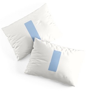Deny Designs Standard April Lane Art Block Blue Monogram I Microfiber Printed Pillow Sham - 1 of 3