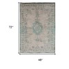 Gray and Green Medallion Non Skid Area Rug - 3 of 4