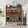 Chic Crate-2-Drawer Flip-Top Shoe Cabinet – Narrow | Entryway | Metal Legs | Rustic Brown | 31.5inx8.5inx39.5in - 3 of 4