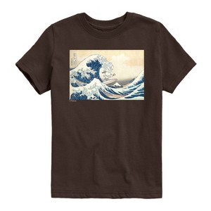 Boys' - Peanuts - Snoopy Great Wave Short Sleeve Graphic T-Shirt - 1 of 4