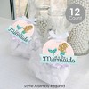 Big Dot of Happiness Let’s Be Mermaids - Baby Shower or Birthday Party Clear Goodie Favor Bags - Treat Bags With Tags - Set of 12 - image 2 of 4