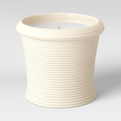 Photo 1 of 12.7oz Ceramic Ribbed Chalk with Abrasive Glaze Jar Candle Citronella - Threshold, Studio McGee