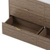 CAVINAS 6 Drawer Bedroom Dresser with Marbling Worktop,Mordern Storage Cabinet Chest of Drawers with Metal Leg for Living Room,Entryway - 4 of 4
