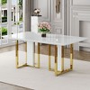NicBex Dining Table 63" Modern Minimalist Rectangular Dining Table for Dining Room - 3 of 4