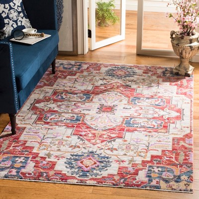 Elysian Fields Red and Cream Hand-Knotted Transitional Area Rug
