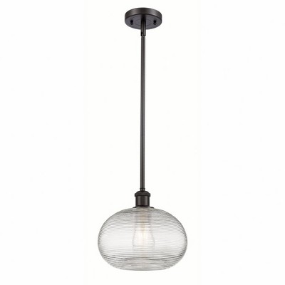 Ithaca - 1 Light Stem Hung Mini Pendant In Industrial Style-9.5 Inches Tall and 10 Inches Wide