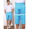 INSPIRE CHIC Men's Polka Dots Comfort Flat Front Chino Shorts - 4 of 4