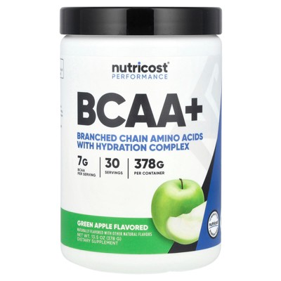 Nutricost Performance, BCAA+, Green Apple, 13.5 oz (378 g)