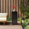 Lyngins Wood-Look Square-Column End Table, Indoor/Outdoor Side Table for Living Room, Bedroom Nightstand, MGO Patio End Table - 3 of 4