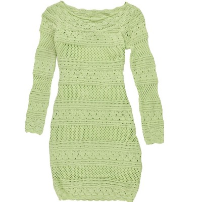 GUESS Womens Amelie Crochet Bodycon Dress