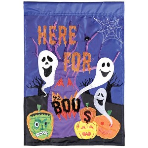 Dicksons Magnolia Garden Outdoor Flag Decoration For Garden, Yard, Or Walkway Standard 13 x 18, Weather Resistant Polyester, Here for the Boos - 1 of 1
