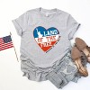 Simply Sage Market Women's Land Of The Free Heart Short Sleeve Graphic Tee - 2 of 2