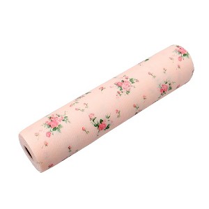 PiccoCasa Flower Pattern Non-slip Cabinet Cupboard Paper Mat Placemat Pink 11.8"x118" - 1 of 4