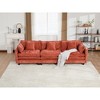 Cloud Sofa 3-Seater, Modular Sectional Couch with Chenille Fabric & High-Elastic Double-Layer Cushions â€ - 3 of 4