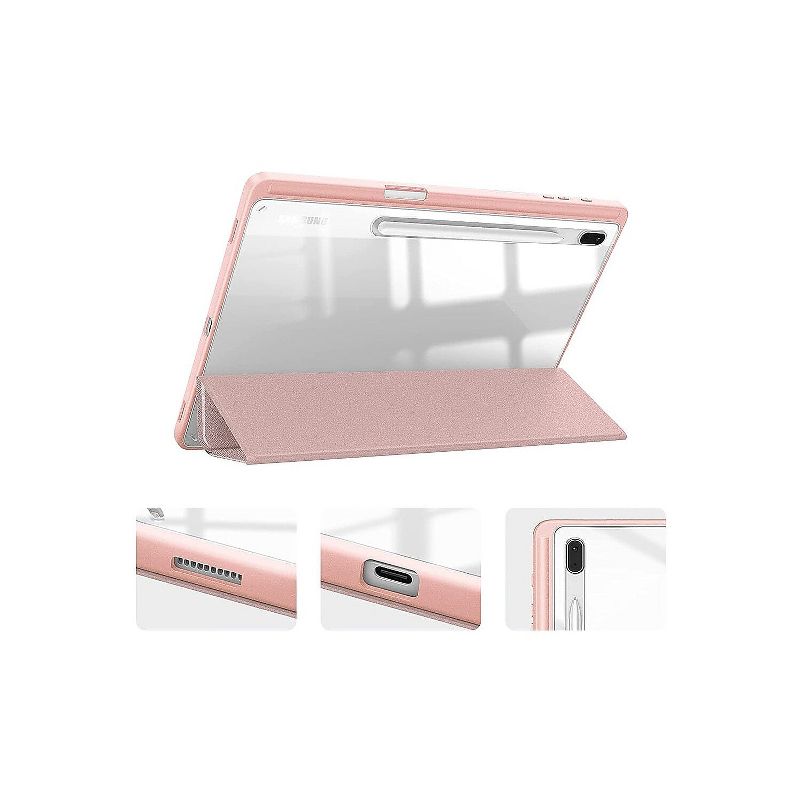 SaharaCase Folio Case for Samsung Galaxy Tab S8+ and Tab S7 FE Clear/Pink (TB00217), 5 of 8