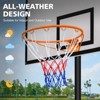Dexmalle 18" Steel Rim Wall Mounted Basketball Goal Hoop with Net for Indoor Outdoor Orange - 3 of 4
