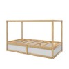 Max & Finn Saffiano Convertible 3-in-1 Kids Bed, Natural/White - 4 of 4