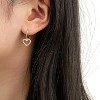 Gold Plated Mini Dangle Huggie Earrings with CZ Charm Drop, Dainty Small Hoop Jewelry Gift - 4 of 4
