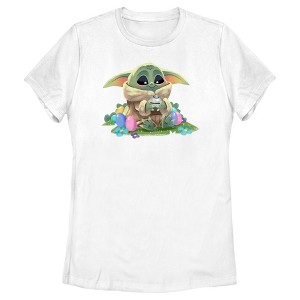 Women's Star Wars: The Mandalorian Grogu Easter Egg Collector T-Shirt - 1 of 4
