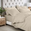 300 Thread Count Rayon From Bamboo Solid 3 Piece Duvet Cover Set by Blue Nile Mills - 4 of 4