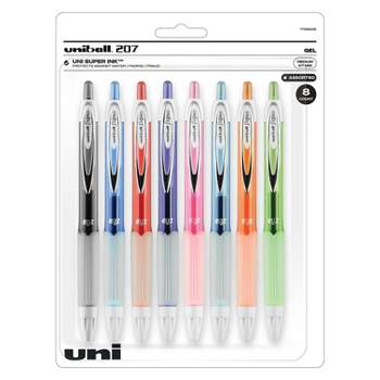 uni-ball uniball 207 Fashion Retractable Gel Pens Medium Point 0.7mm Assorted Ink 8/Pack (1739929)