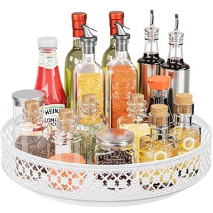 LunaLulinlk Lazy Susan Organizer - 13 inch Rotating Spice Rack Metal Lazy Susan - 1 of 4