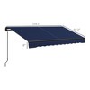 PAGED Retractable Awning Adjustable Protection Patio Awnings Aluminum and Steel Frame with Hand Crank for Balcony, Backyard - 4 of 4