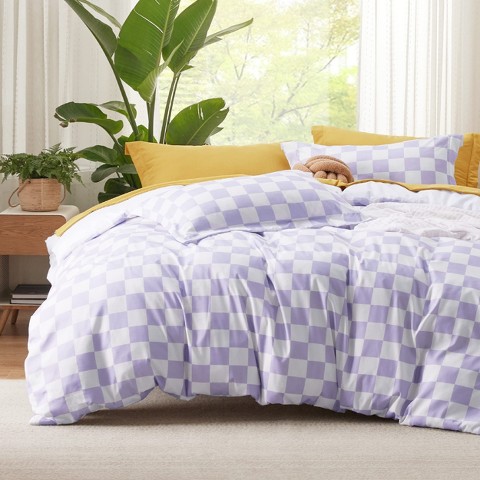 Bedsure 3 Pieces Reversible Striped Duvet Cover Set with Zipper Closure King Size Formal Grey Bedding Set with 8 Corner Ties, цвет: Полосатый