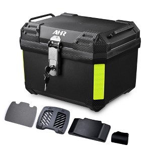 AHR 45L Universal Motorcycle Tour Tail Box Scooter Trunk Storage with Backrest Safety Lock - 1 of 4