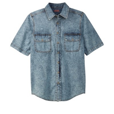 Boulder Creek by KingSize Men's Big & Tall Short Sleeve Denim And Twill Shirt