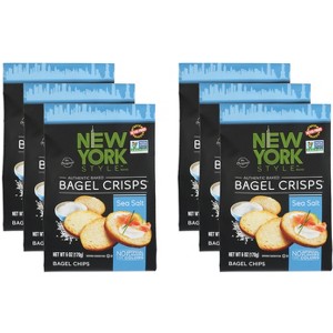 New York Style Authentically Baked Sea Salt Bagel Crisps - Case of 6 - 6 oz - 1 of 2