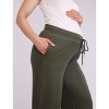Women's Under the Belly Wide Leg Sweatpants | Motherhood Maternity - 3 of 4
