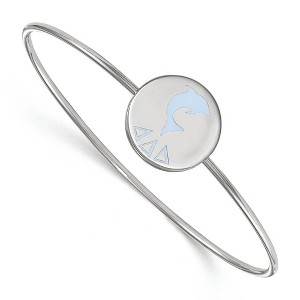 Black Bow Jewelry Sterling Silver Delta Delta Delta Greek Life Bangle Bracelet 7 Inch - 1 of 3