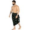 LA LEELA Men's Pareo Pirates Caribbean Pirate Skull Swim Trunks Swimwear Sarong Full Beach Wrap for Men One Size Crossbones, Scary Black - 2 of 4