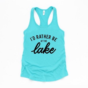 Simply Sage Market Women's I'd Rather Be At The Lake Racerback Tank - 1 of 4