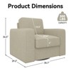 Swivel Accent Chair, FSC Certified Single Sofa 36'' Width Extra Wide Mid-Century Modern Armchair 1 pcs for Living Room, Bedroom, Office-Beige - 4 of 4