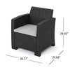 SKRAN Outdoor Faux Wicker Club Chairs with Waterproof Cushions for Backyard Porch Garden Poolside Balcony - 4 of 4