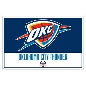 Trends International NBA Oklahoma City Thunder - Logo 21 Framed Wall Poster Prints - 1 of 4