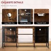 AOXUN Industrial Entertainment Center for TVs up to 65 Inch with Ample Storage Space, Brown - 3 of 4